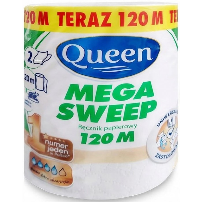 Бумажные полотенца Queen Mega Sweep, 120 м - 